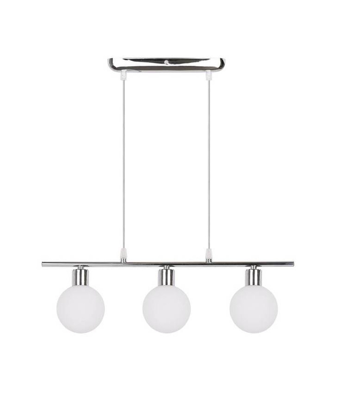 Lampa wisząca chrom klosz kula 3xG9 Oden