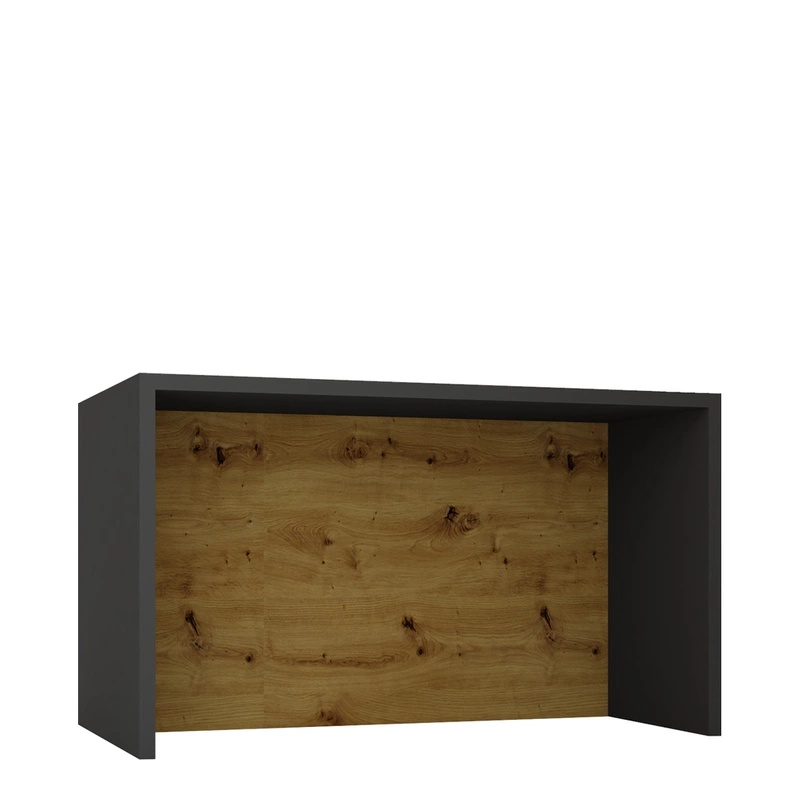Duża wyspa kuchenna 148 cm grafit dąb artisan