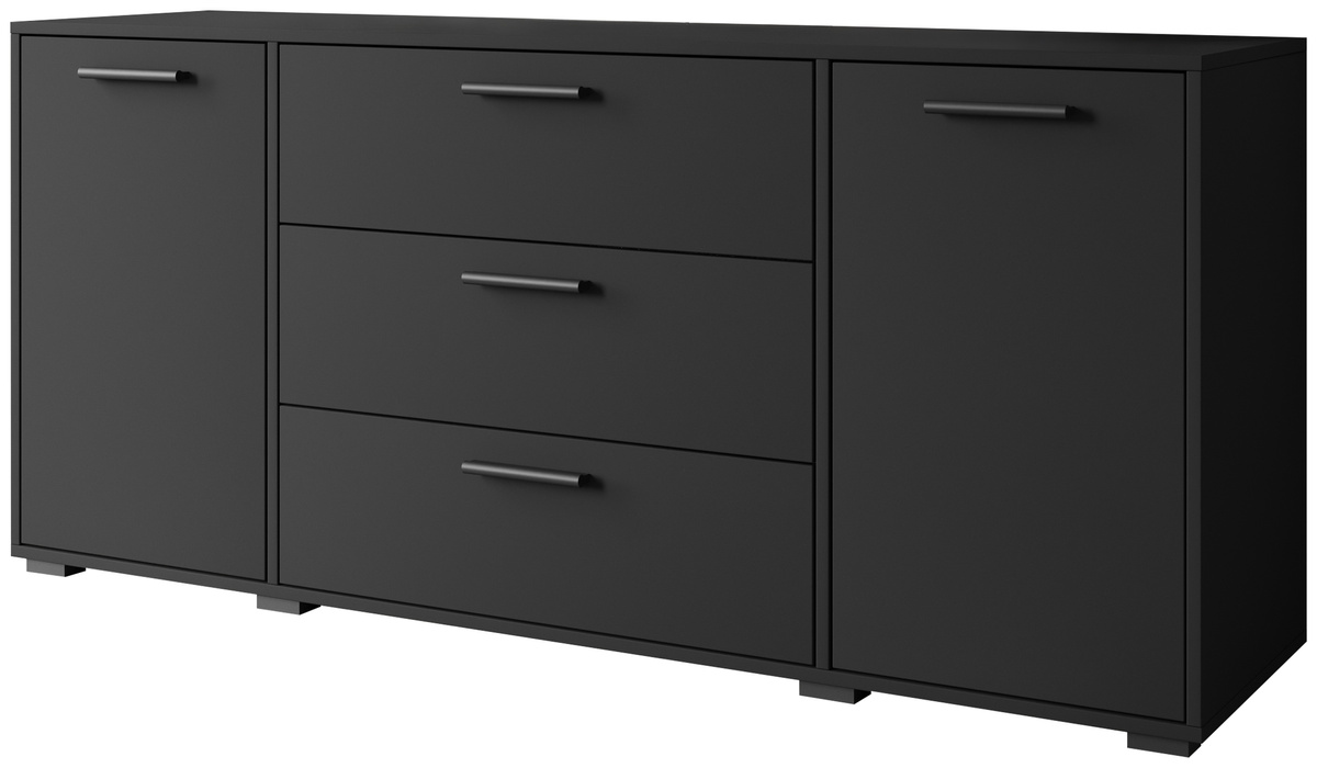 Komoda z szufladami do salonu 150 cm BUENO czarny