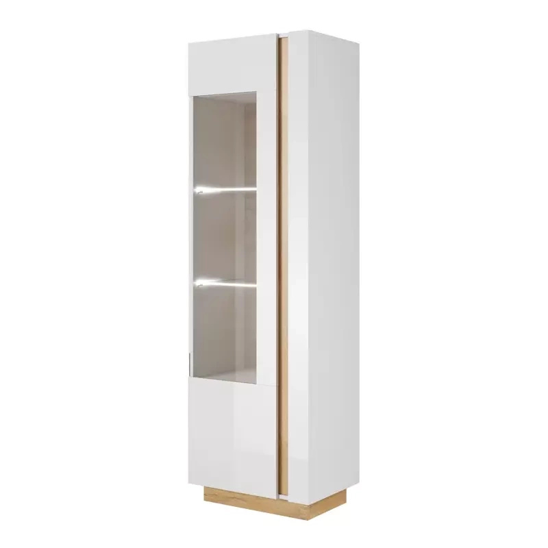 Biała witryna do salonu 60 cm LINDA