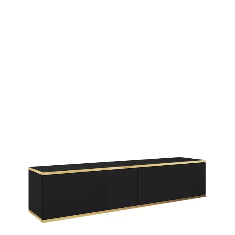 Czarna szafka RTV 135 cm ORVIETO