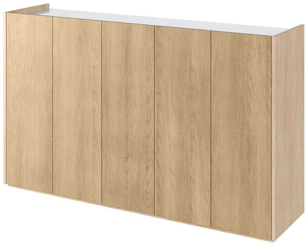 Duża komoda do salonu z półkami cichy domyk 156 cm EASY EA-01