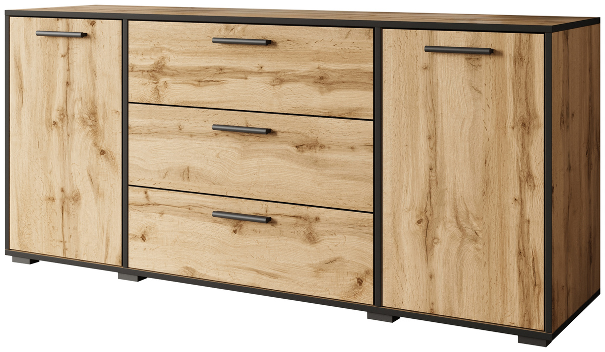 Komoda z szufladami do salonu 150 cm BUENO dąb wotan