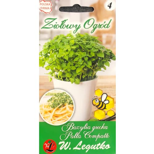 1 szt, Bazylia grecka - Nasiona: Ilość w opakowaniu: 0.5 g