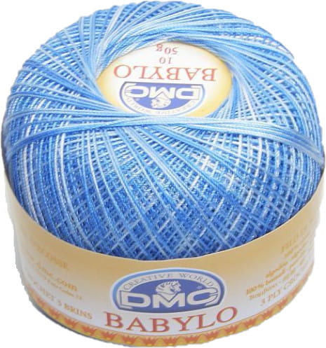 DMC babylo 10 kol. 93 niebieski tęczowy 50 gr. / 267 m.
