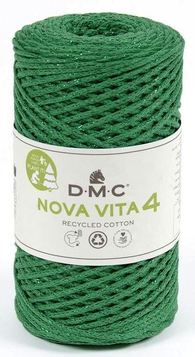 Sznurek Nova Vita fi3.5mm 08 zielony / metalizowana zielona nitka