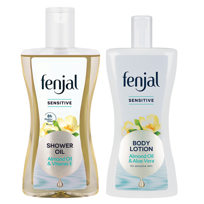 Fenjal Zestaw Sensitive – Olejek pod Prysznic 225 ml + Balsam do Ciała 200 ml