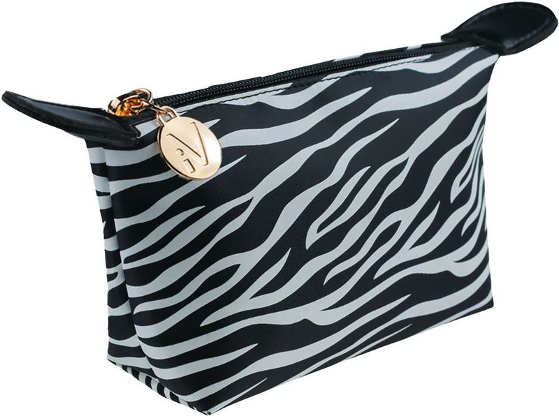 Intervion Kosmetyczka prosta mała Zebra