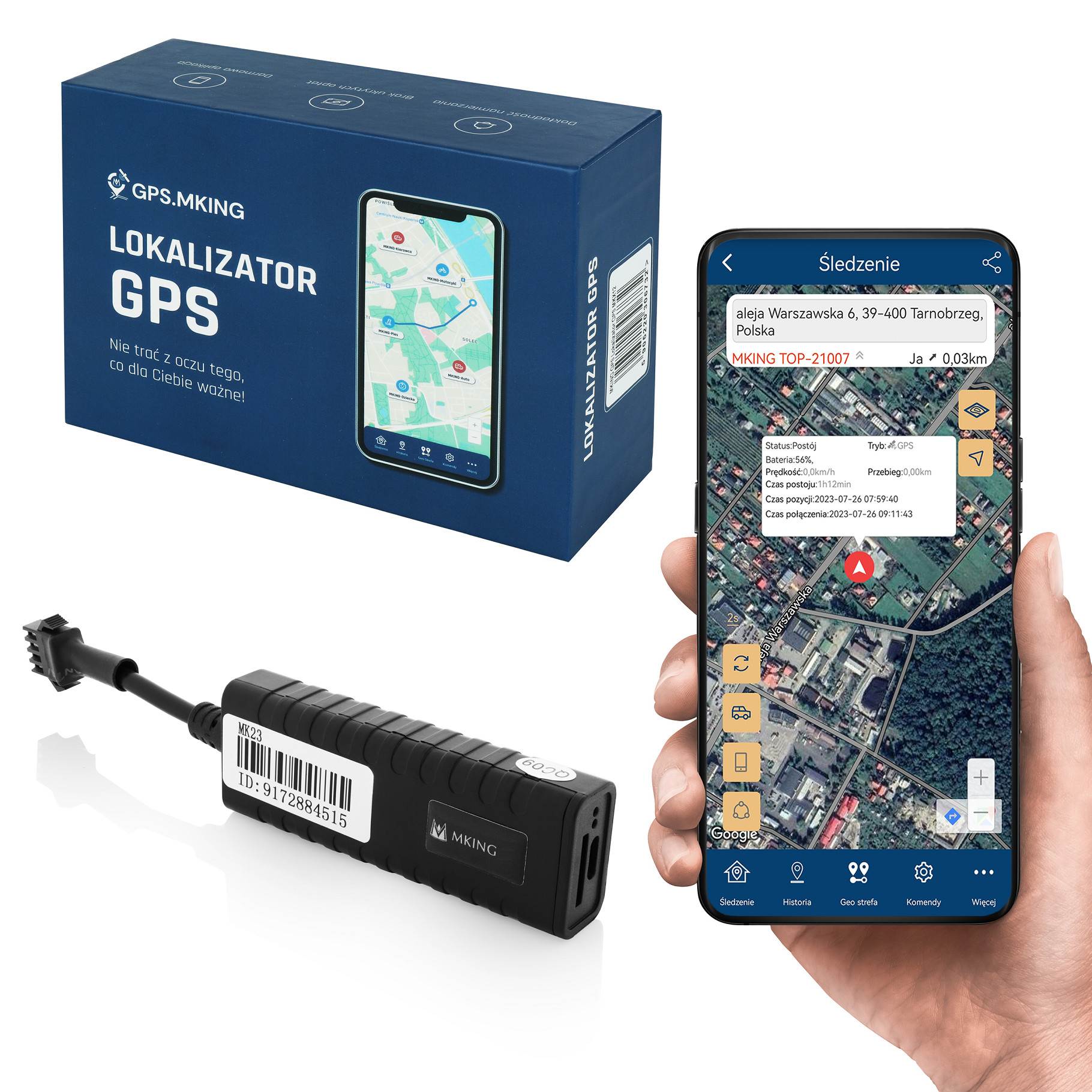 Lokalizator GPS ODCIĘCIE PALIWA 8-90V POJAZDU AUTA MK23
