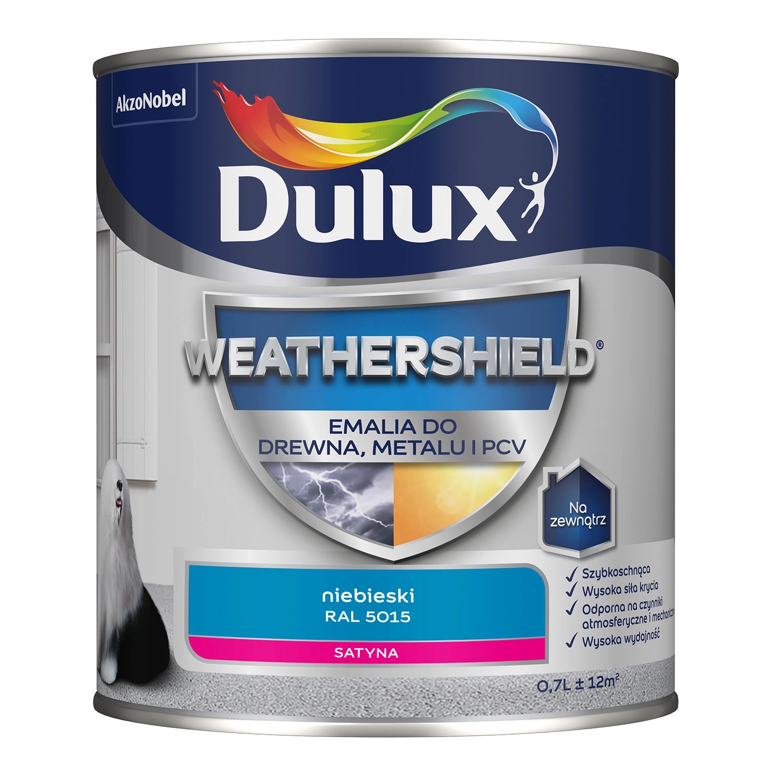 Dulux Emalia Weathershield niebieski 5015 - 0,7L