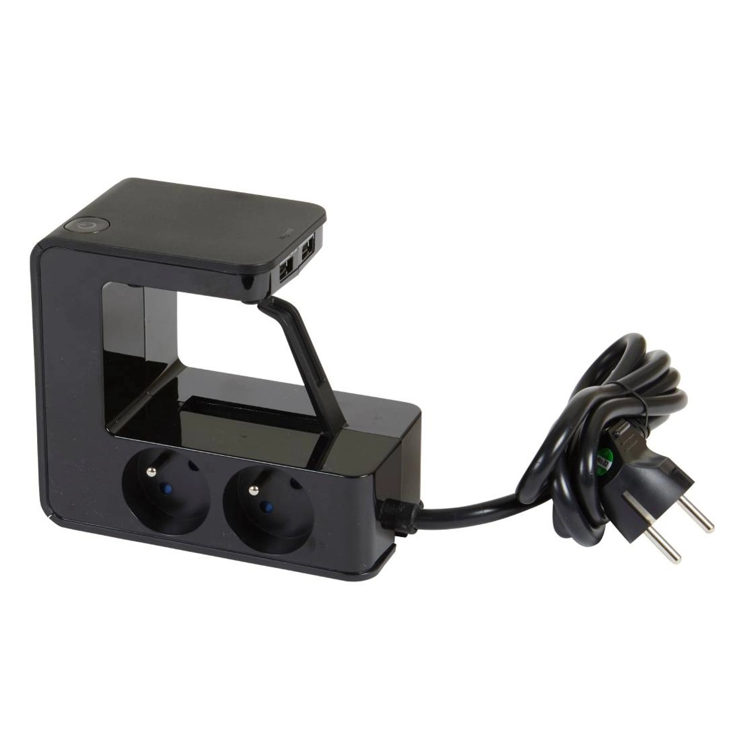 Legrand Przedłużacz 4-gniazdkowy 1,5 m 2 USB czarny