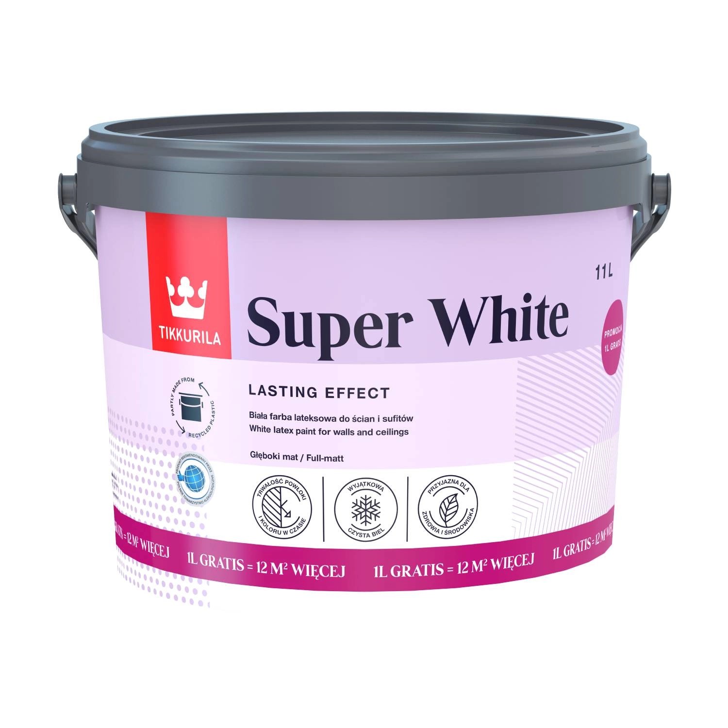 Farba Tikkurila Super White biała 10L + 1L gratis