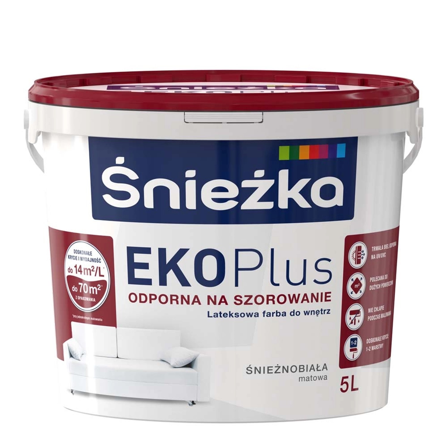 Farba Śnieżka EKO Plus biała 5 l