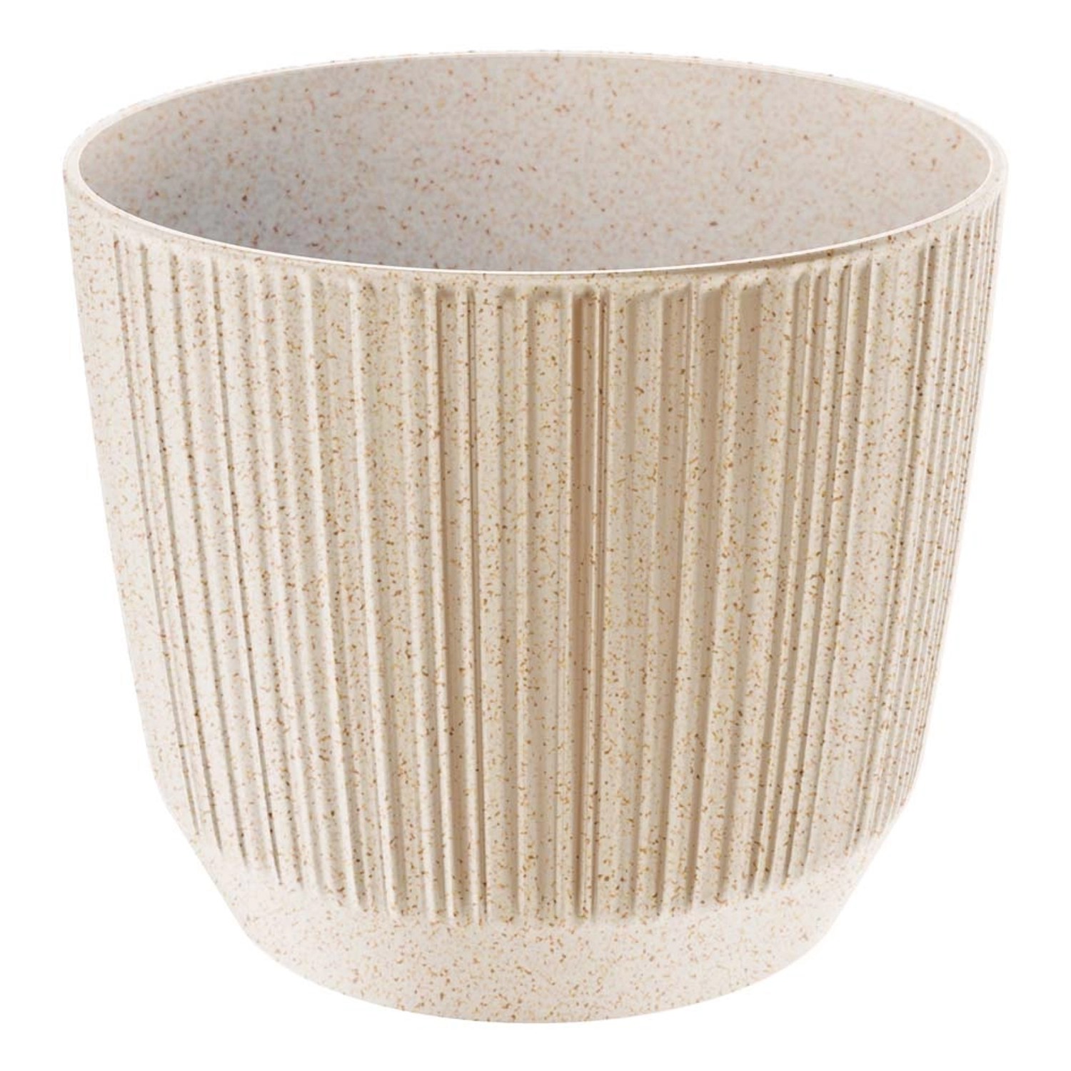 Doniczka Ryfo Wood biała ECO - 13 cm