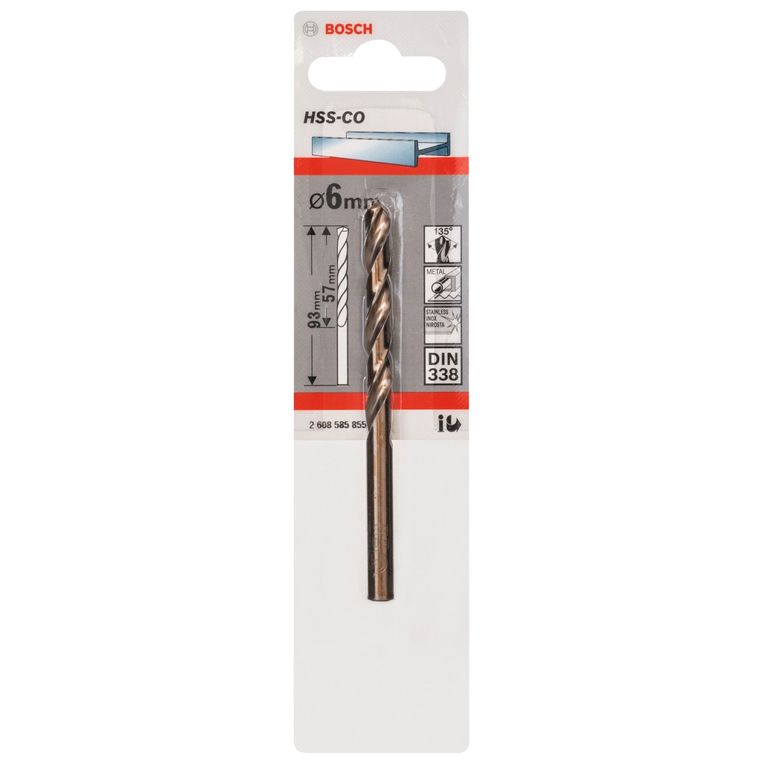 Bosch Professional Wiertło do metalu HSS-Co 6x93 mm