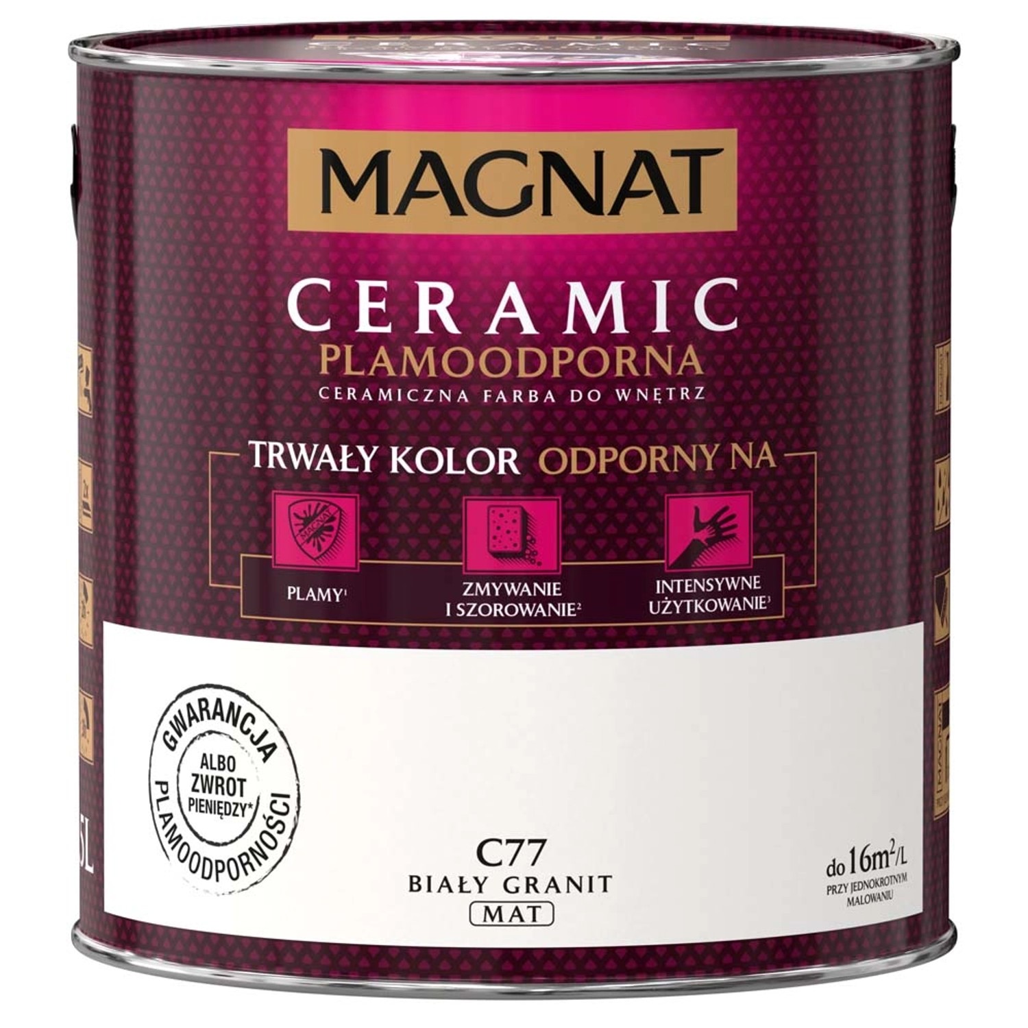 Farba Magnat Ceramic biały granit 2,5 l