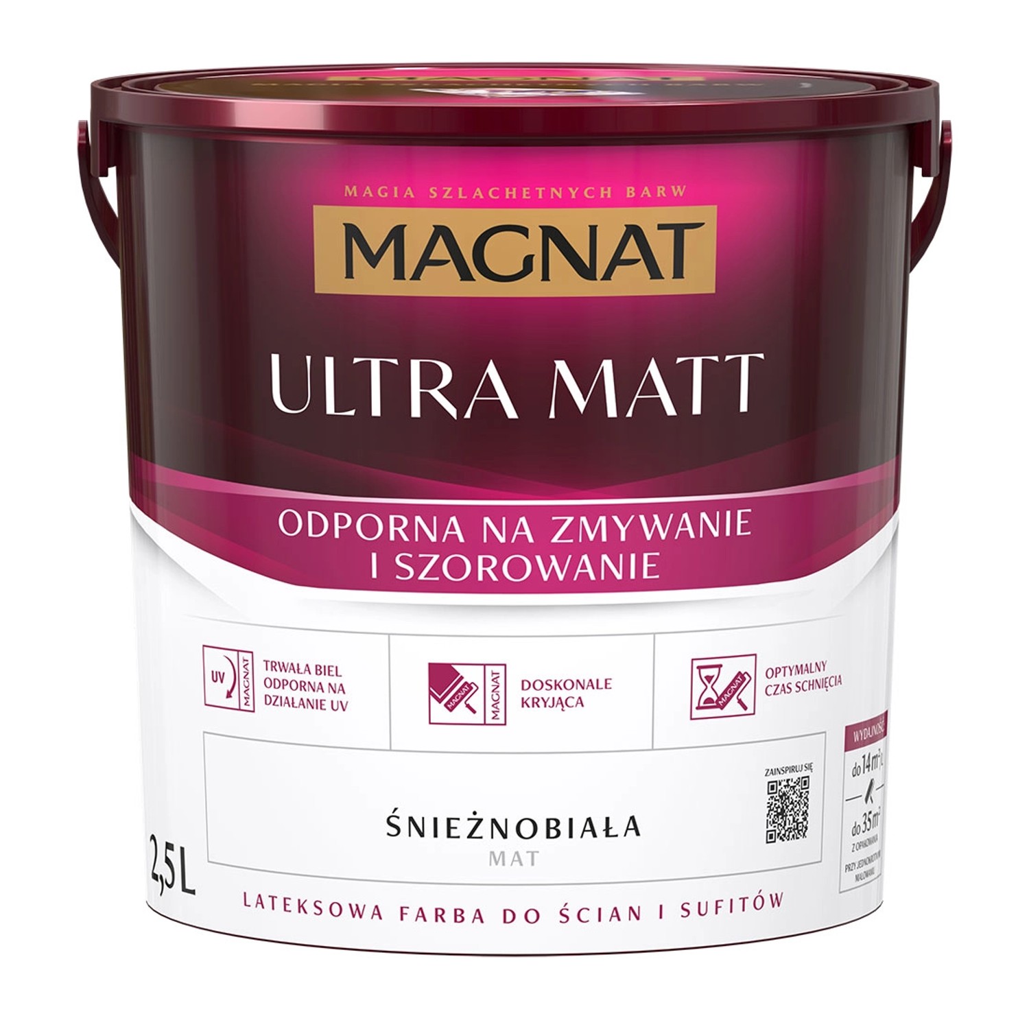 Farba Magnat Ultra Matt biała 2,5 l