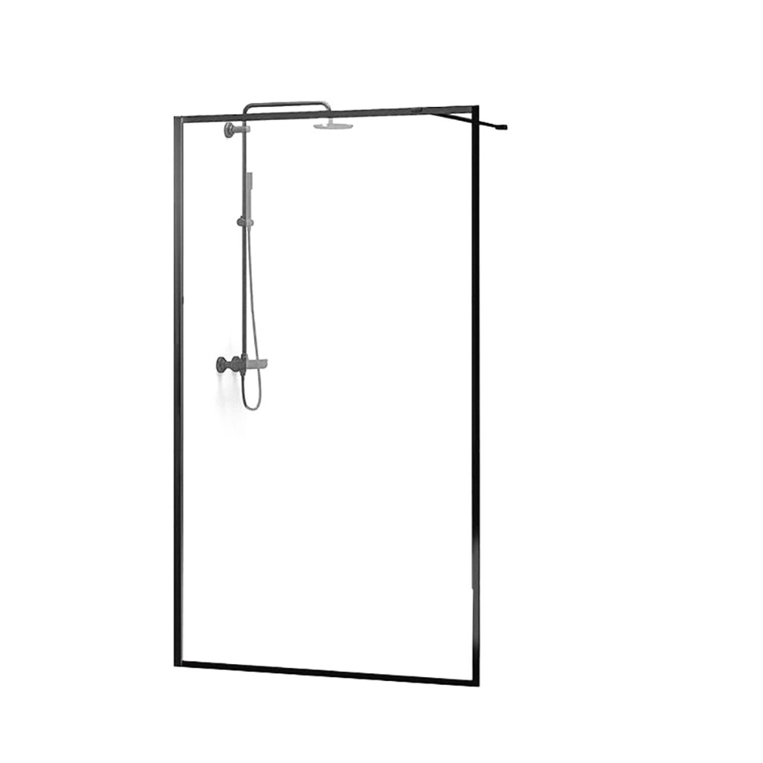 Durasan Kabina prysznicowa Black Matt walk-in 90x200