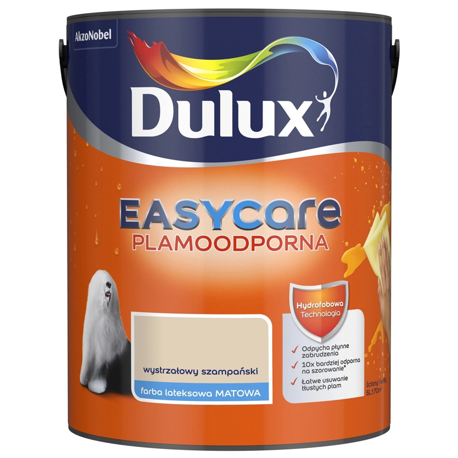 Farba plamoodporna Dulux Easy Care wystrzałowy szampański 5 l