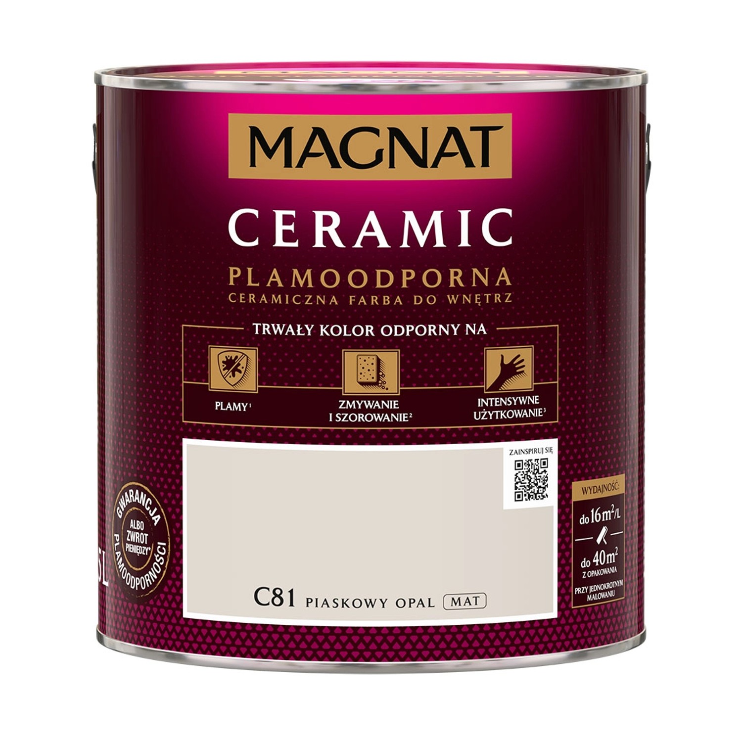 Farba Magnat Ceramic piaskowy opal 2,5L
