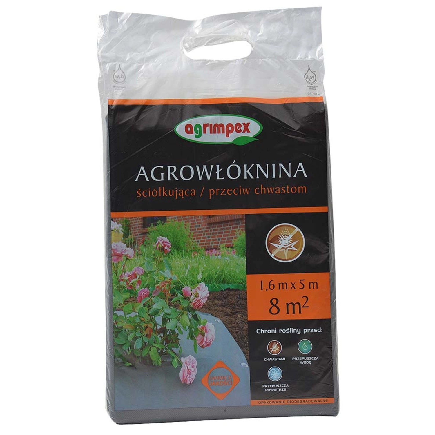 Agrowłóknina do ściółkowania Pegas Agro P-50 czarna 1,6 m x 5 m