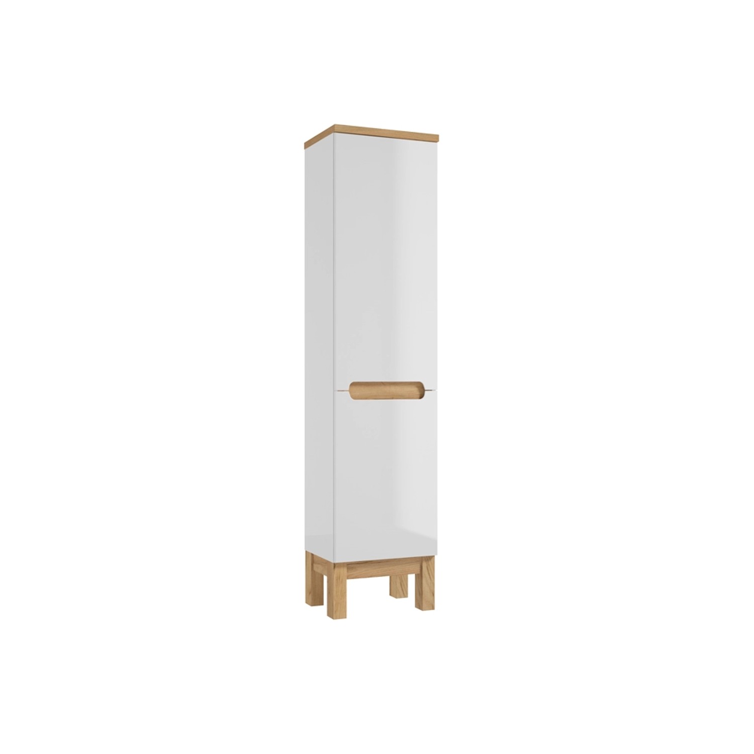 Deftrans Słupek łazienkowy Space 40 cm biały / dąb