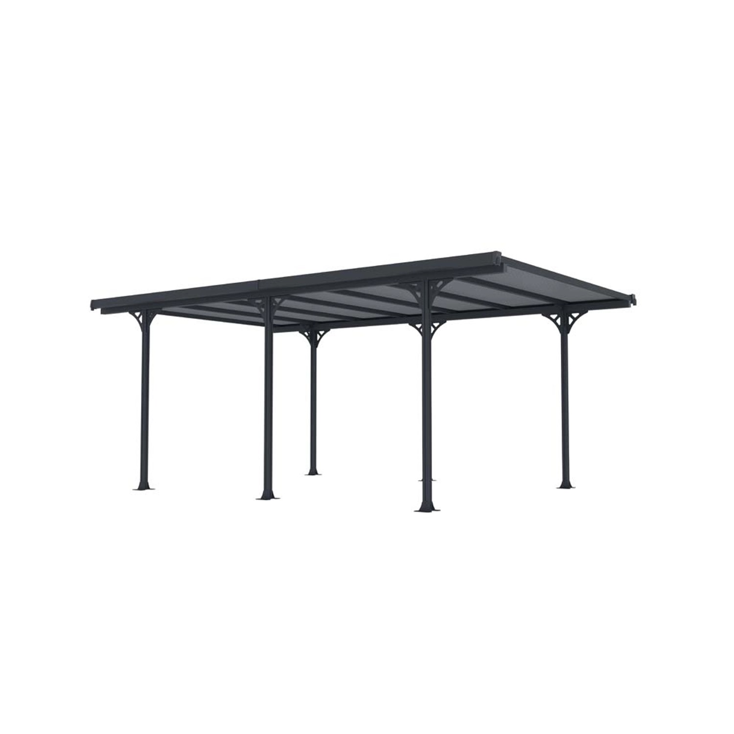 Vimar Wiata garażowa ALU antracyt pojedyncza zadaszona - 502x313, wys. 205 cm