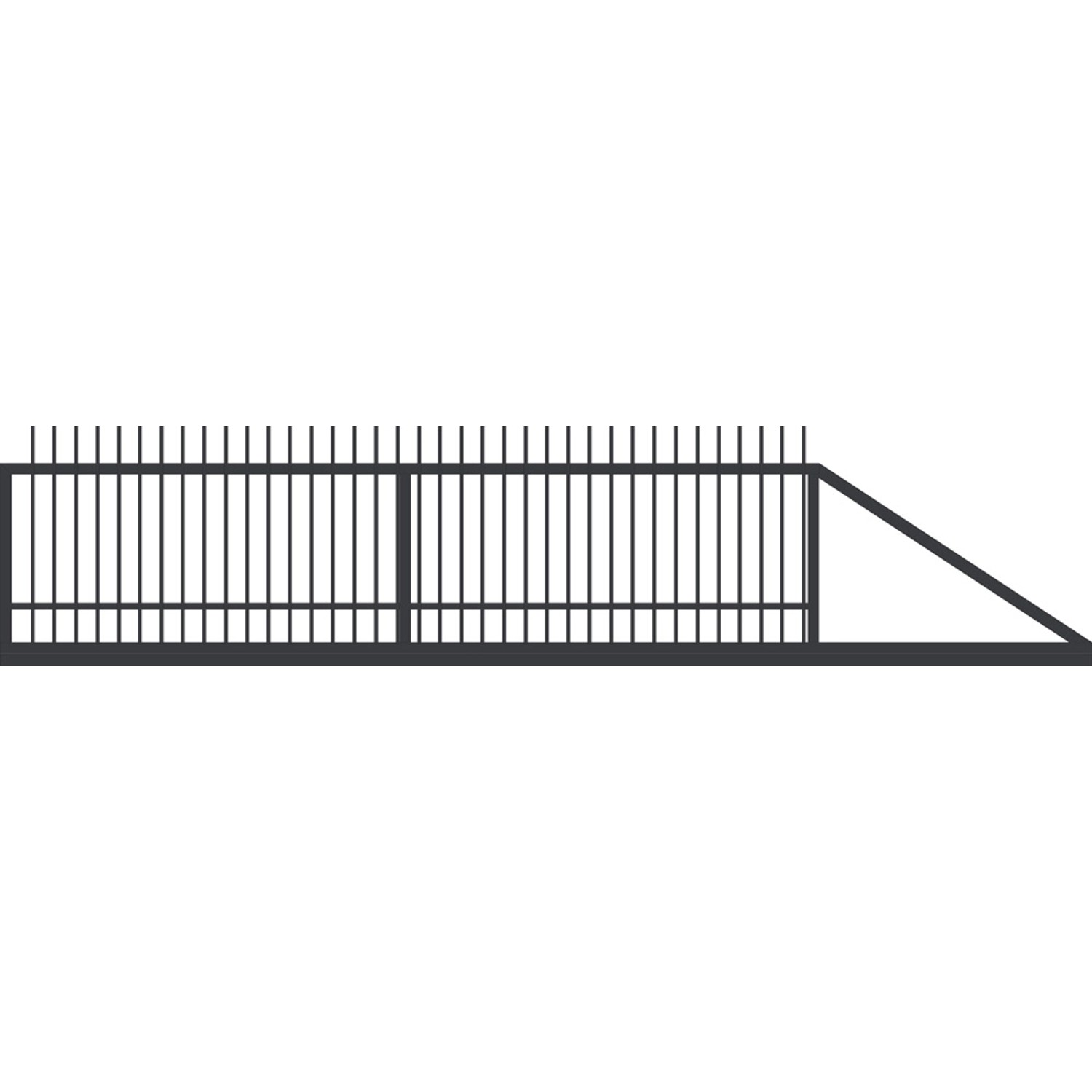 Jarmex Brama Roma przesuwna prawa z napędem antracyt mat 400x140 cm