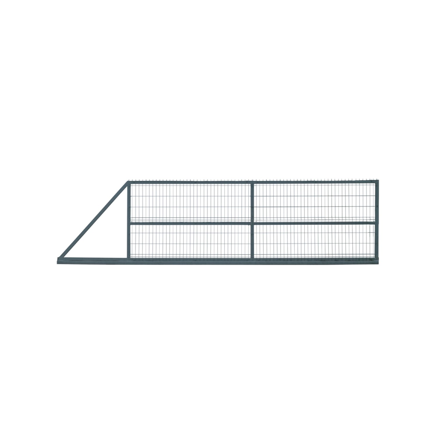 Jarmex Brama panelowa przesuwna lewa z napędem antracyt mat 400 x 168 cm