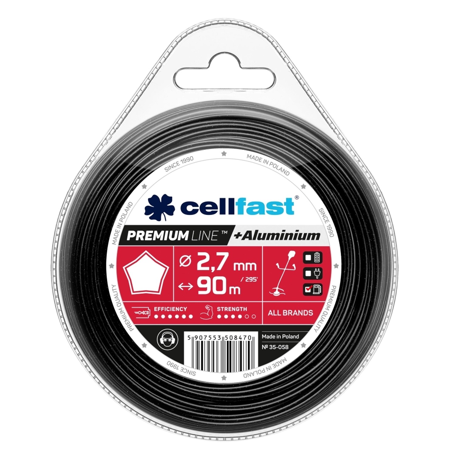 Cellfast Żyłka tnąca Premium - gwiazdka 2,7 mm x 90 m