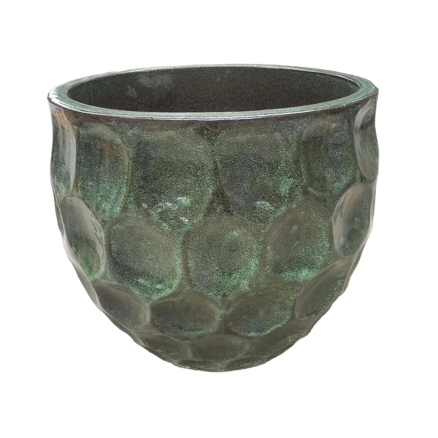 Donica ceramiczna zielona - 38 x 46 cm