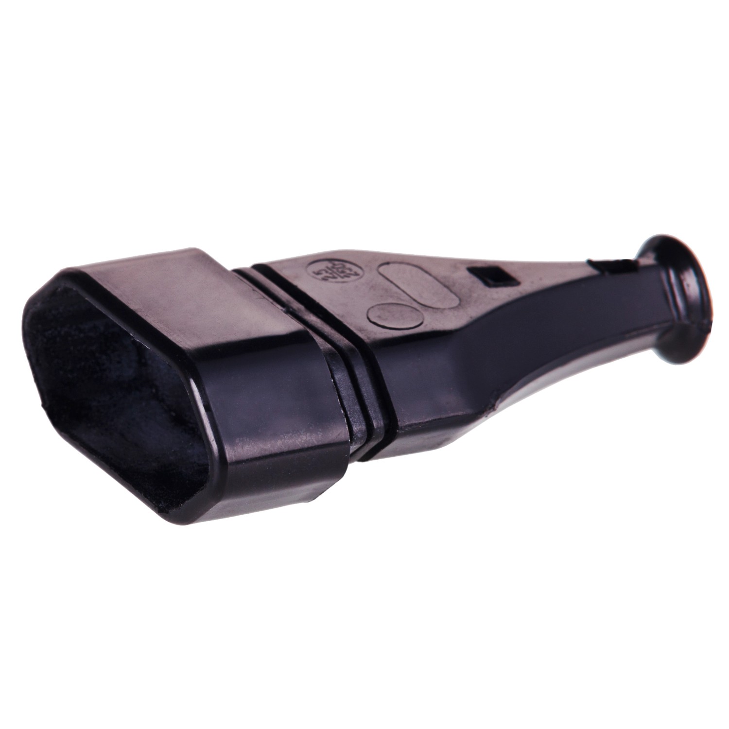 Wtyczka płaska 2P 230V czarna