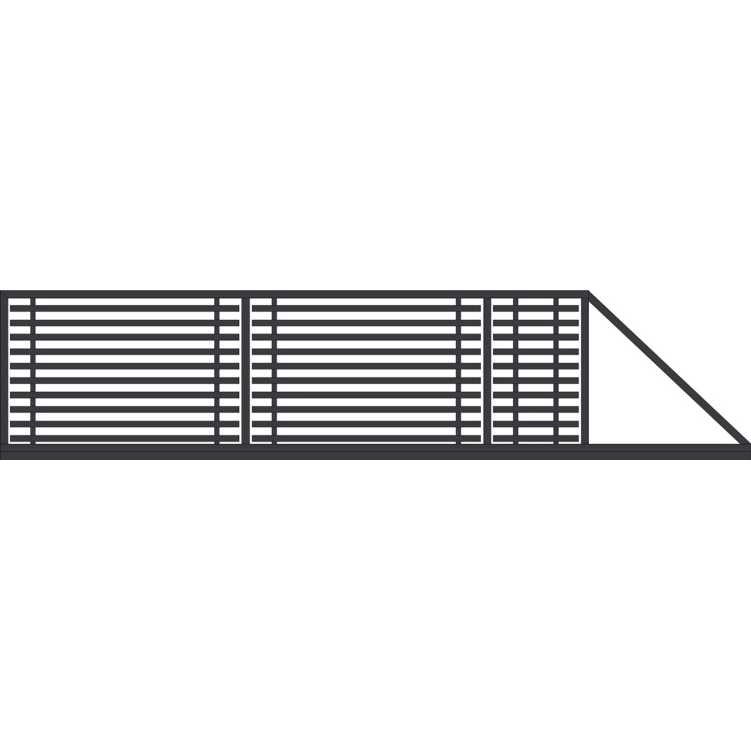 Jarmex Brama Rimini przesuwna prawa z napędem antracyt mat 400x135 cm