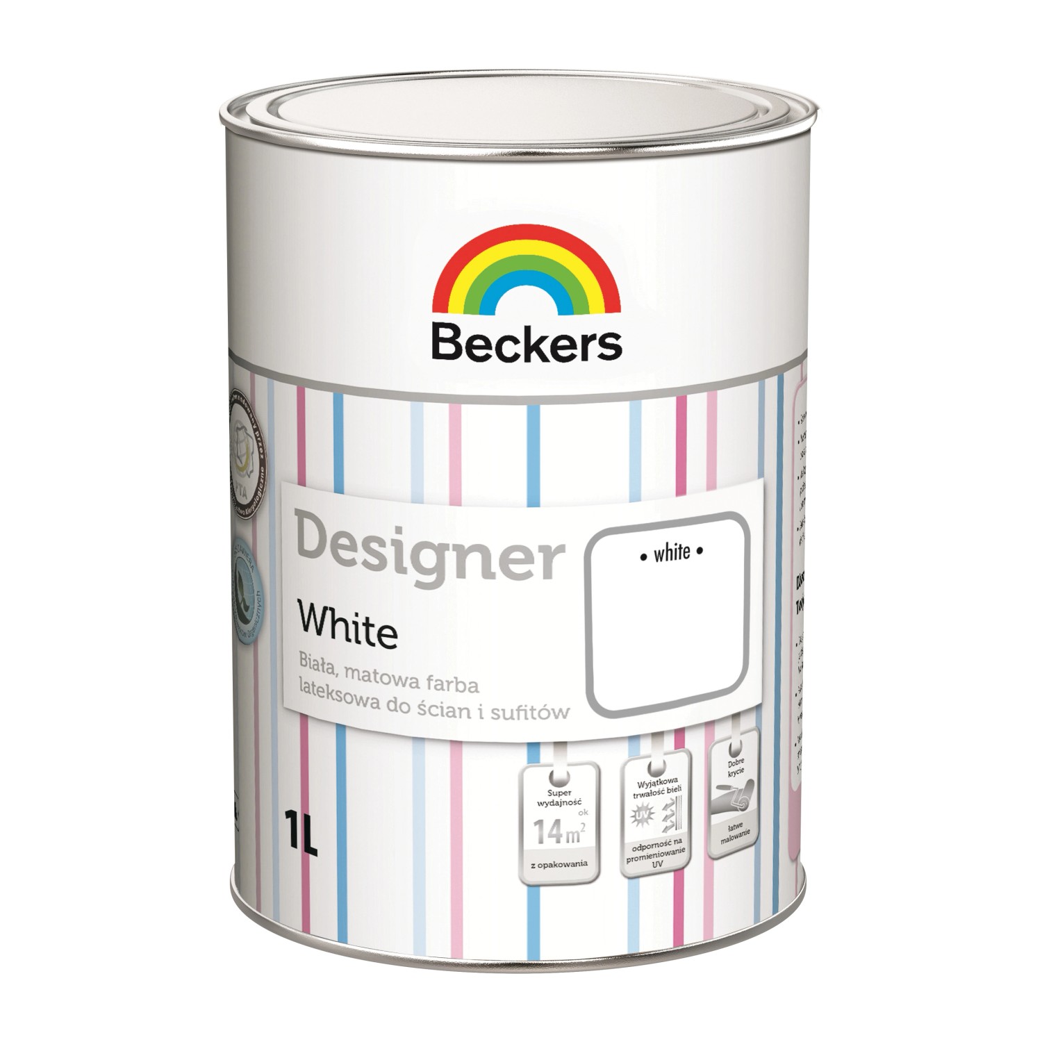 Farba Beckers Designer White mat biała 1 l