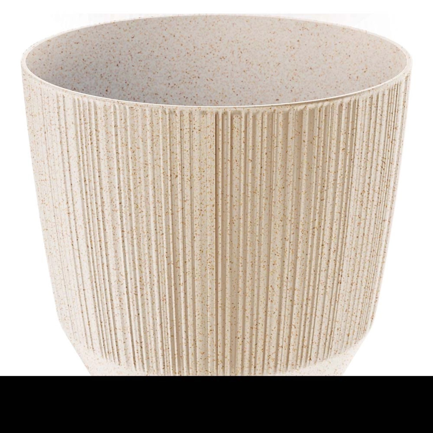 Doniczka Ryfo Wood biała ECO - 20 cm