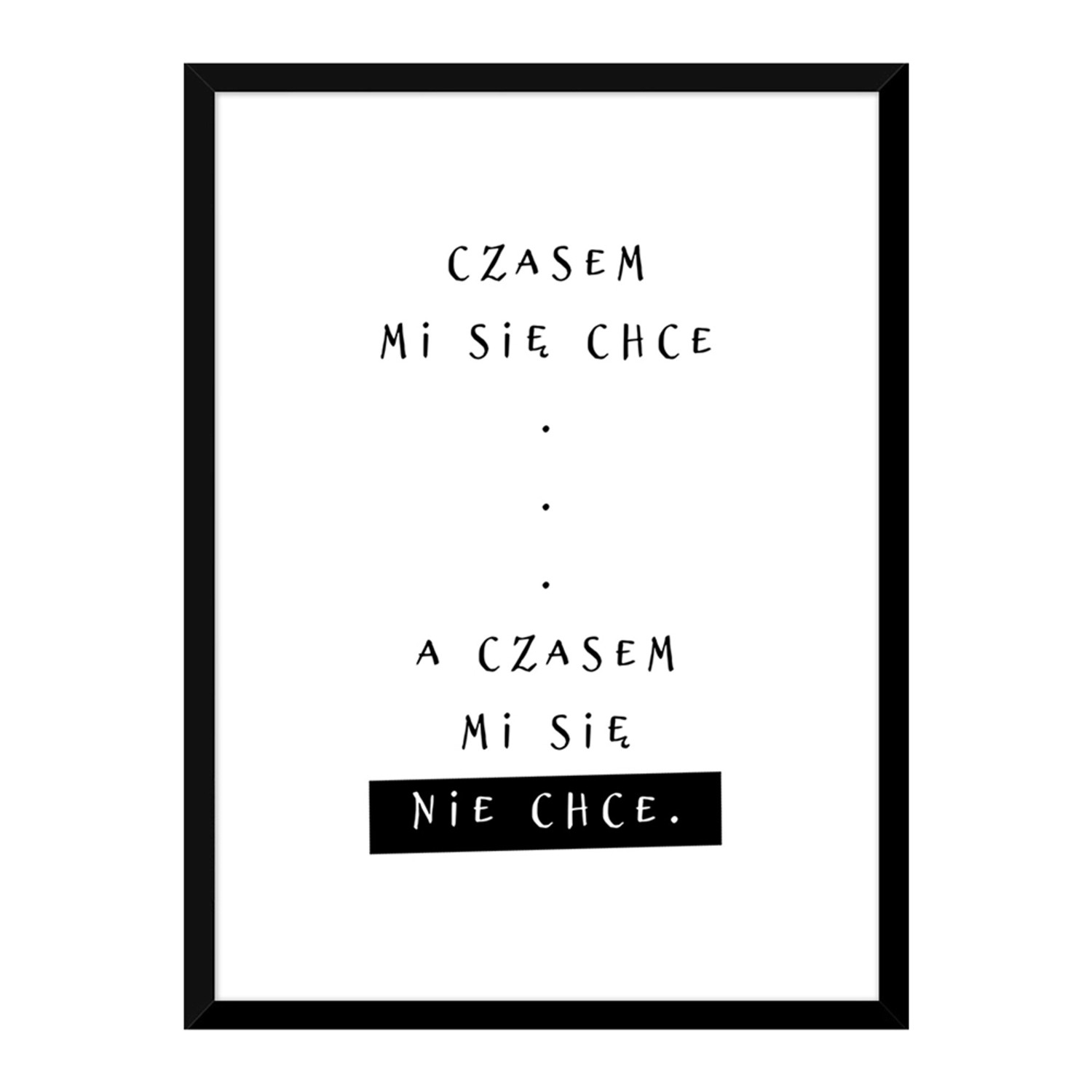 Obraz Modernpik NIE CHCĘ 40 cm x 30 cm