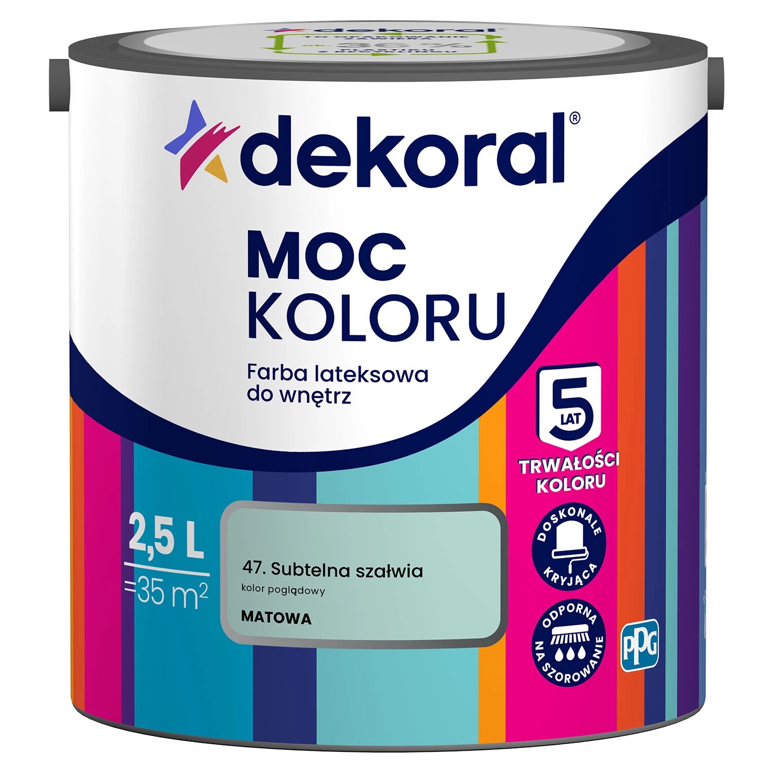 Farba Dekoral Moc Koloru subtelna szałwia 2,5 l