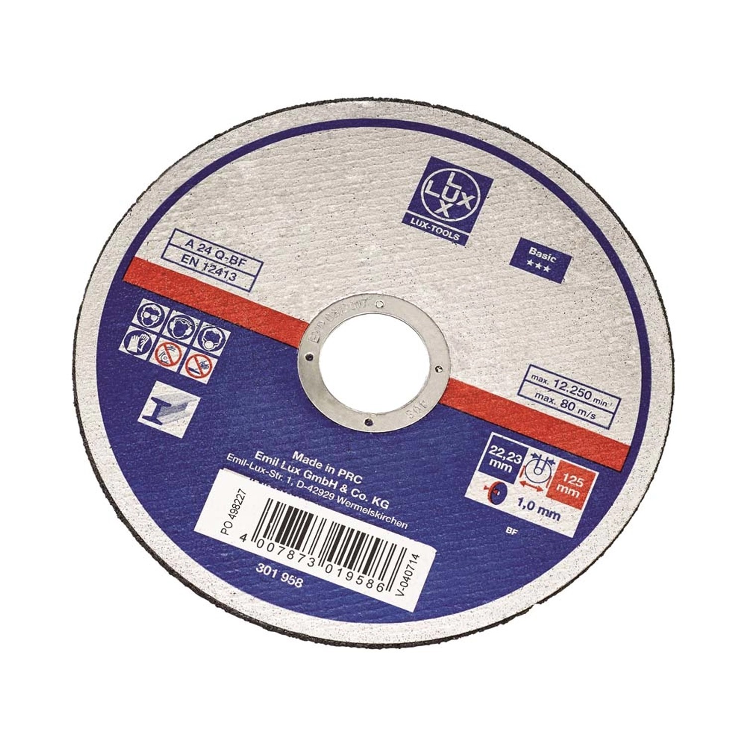 LUX Tarcza do cięcia metalu 125 mm