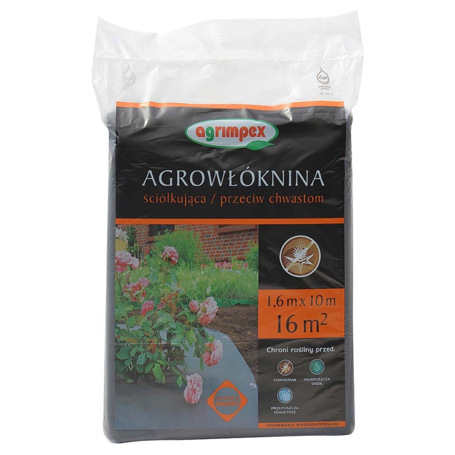 Agrowłóknina do ściółkowania Pegas Agro P-50 czarna 1,6 m x 10 m