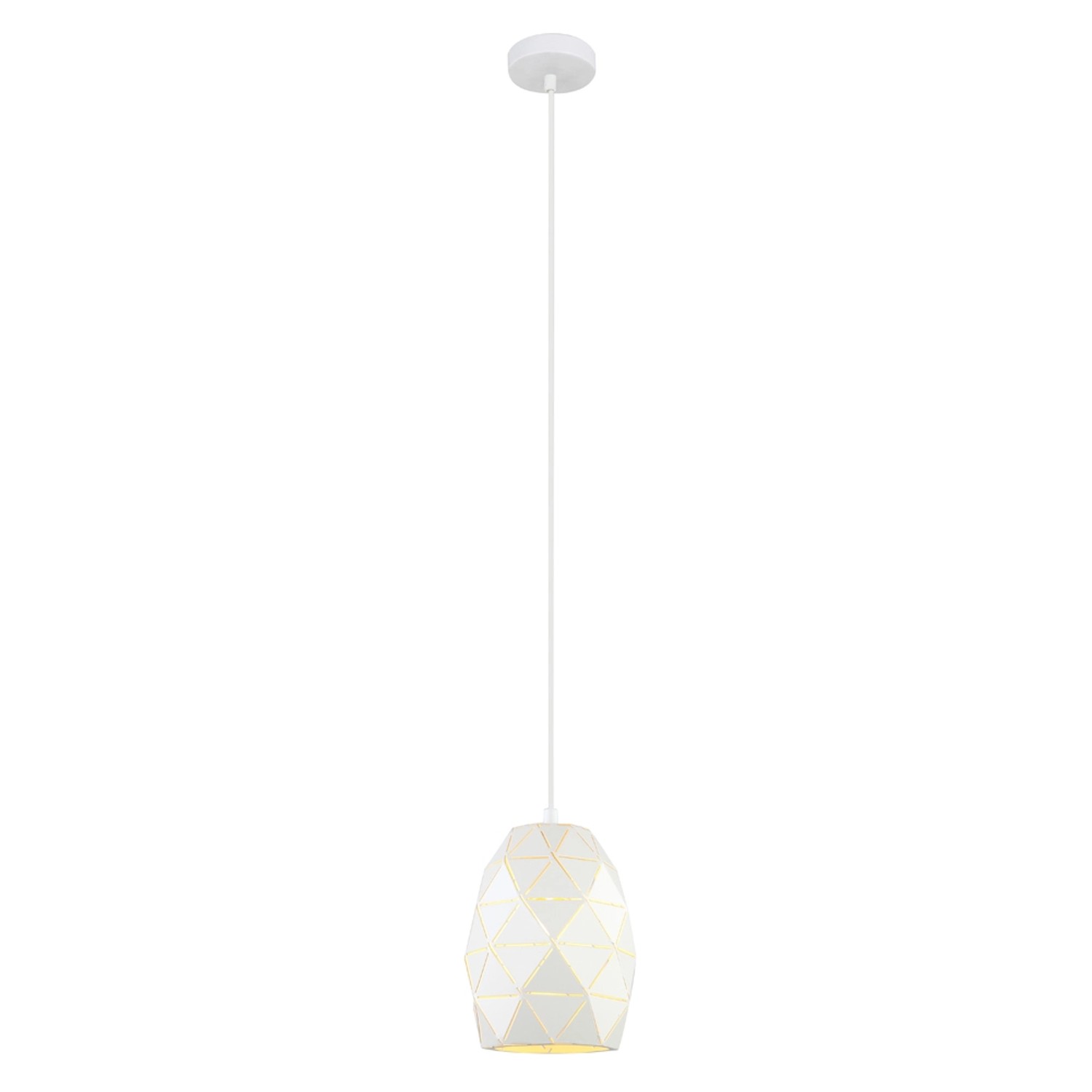 Italux Lampa wisząca HARLEY śr. 15 cm biała 1x40W E27