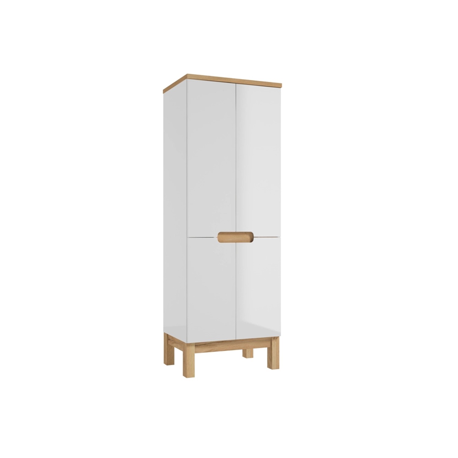 Deftrans Słupek łazienkowy Space 60 cm biały / dąb