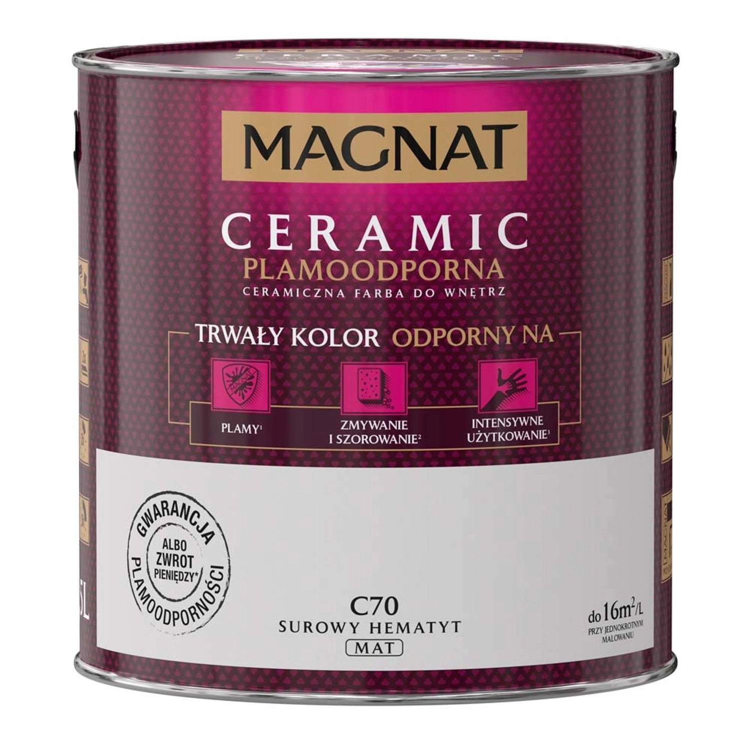 Farba Magnat Ceramic surowy hematyt 2,5 l