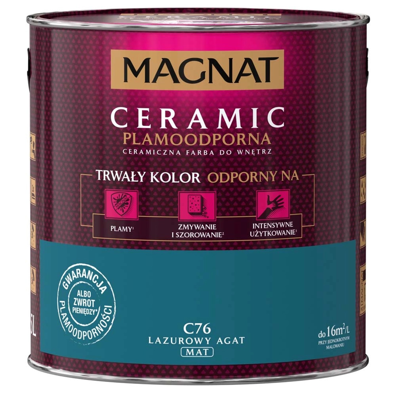 Farba Magnat Ceramic lazurowy agat 2,5 l