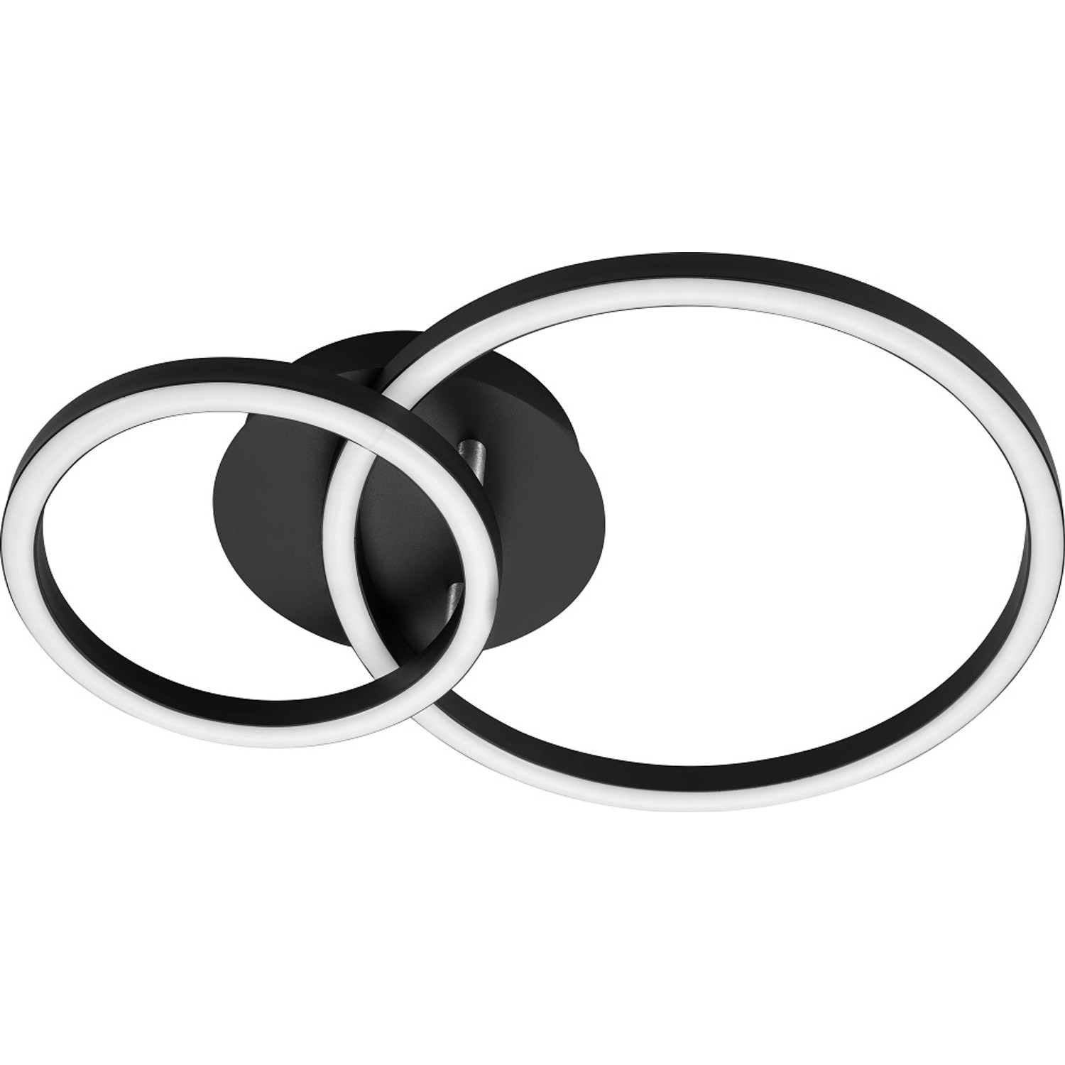 Plafon LED RING 42 x 30 cm czarny 3000K 21W 550Im