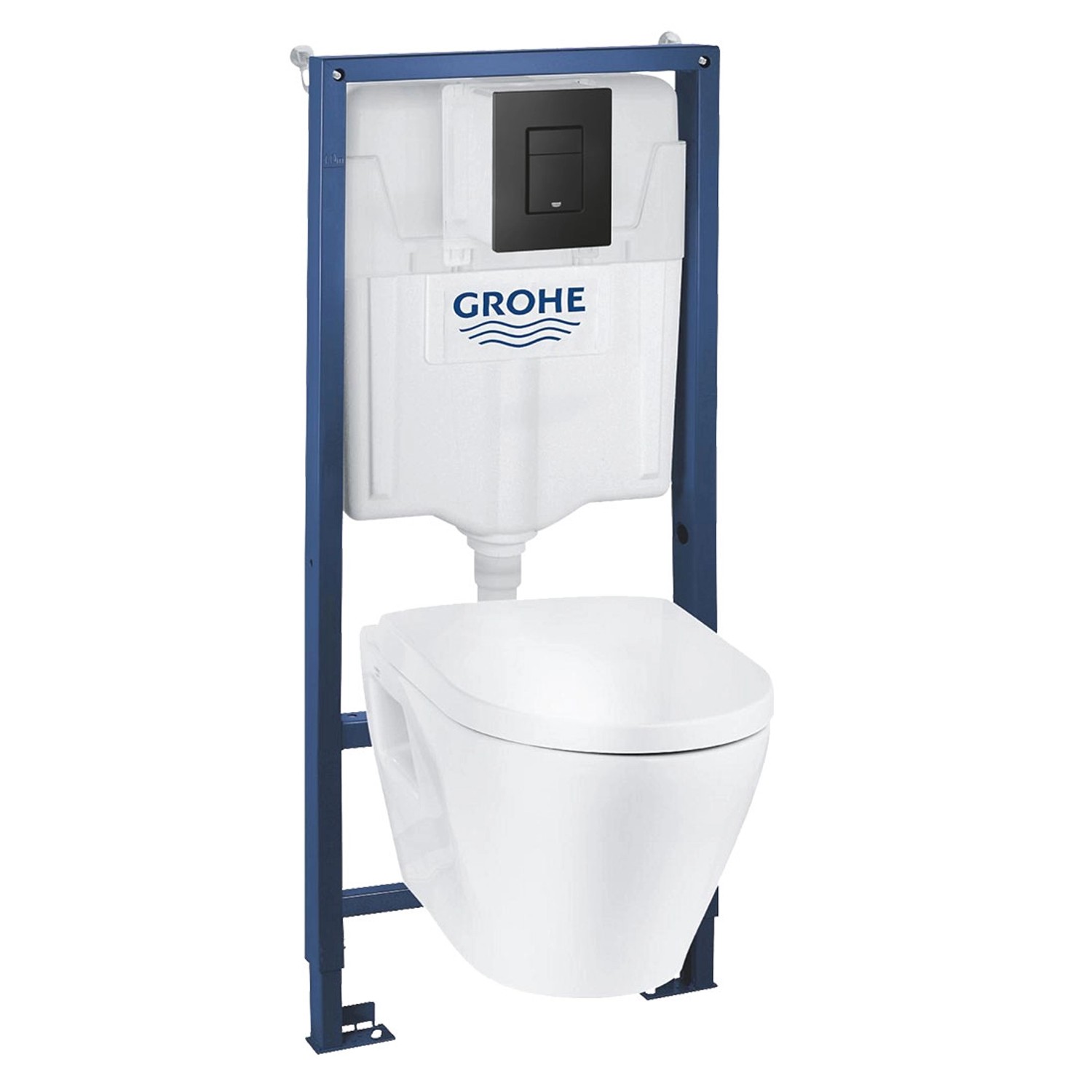 Grohe Zestaw podtynkowy SEREL 4in1 z deską wolnoopadającą i przyciskiem czarnym