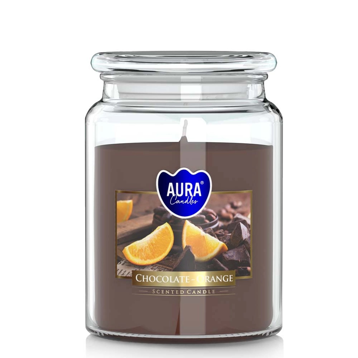 Świeca zapachowa słoik duży czekolada pomarańcza - 500 g
