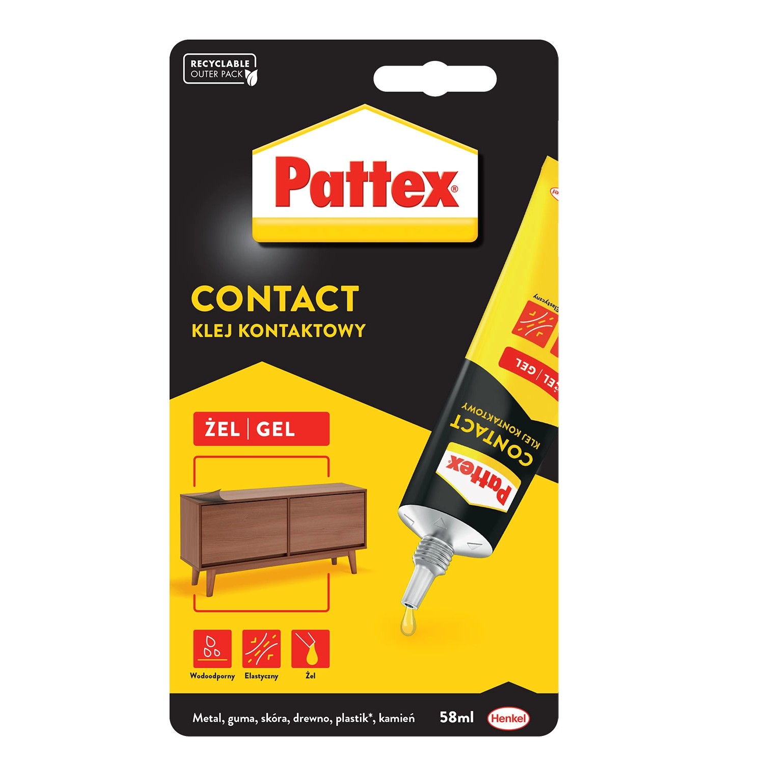 Pattex Klej kontaktowy w żelu 58 ml