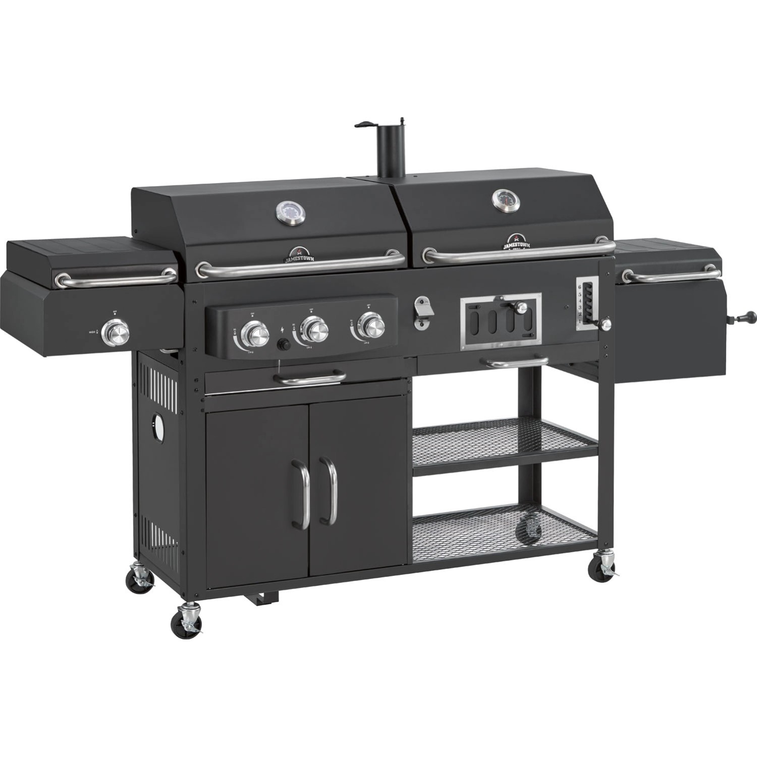 Grill gazowo - węglowy DRAKE COMBO z wędzarnią 12,3 kW