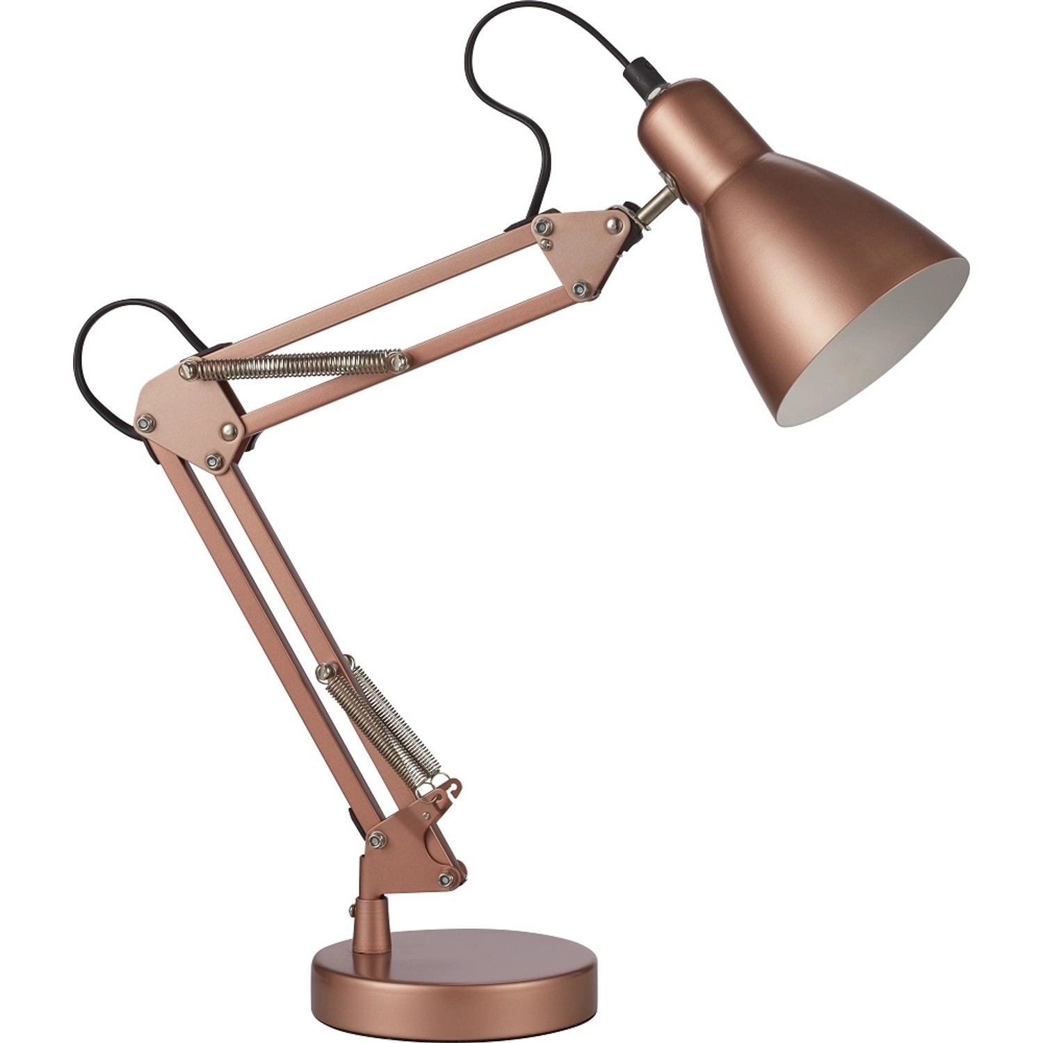 Lampka biurkowa metal miedziana 1x10W E14