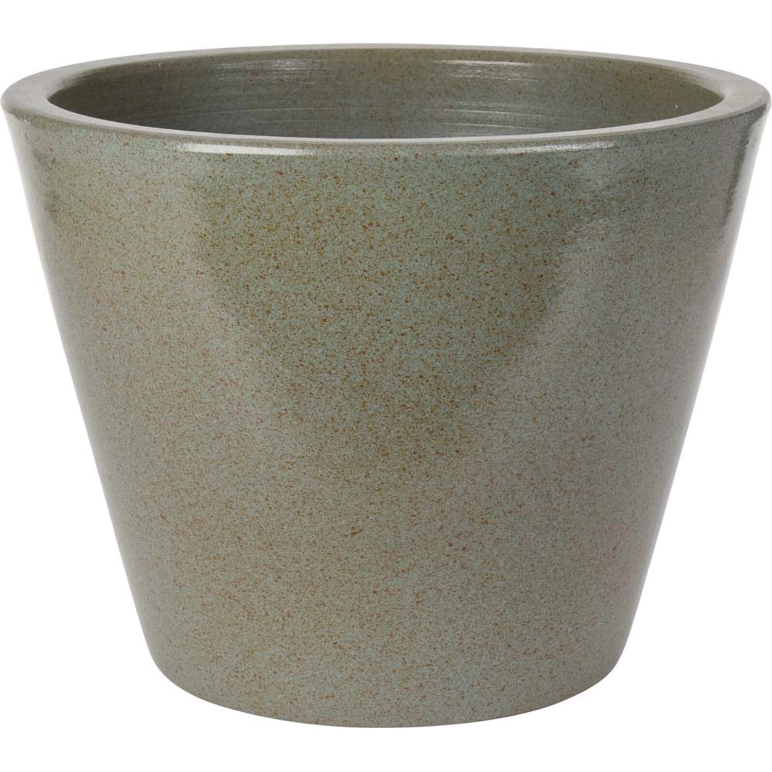 Doniczka ceramiczna zielona L